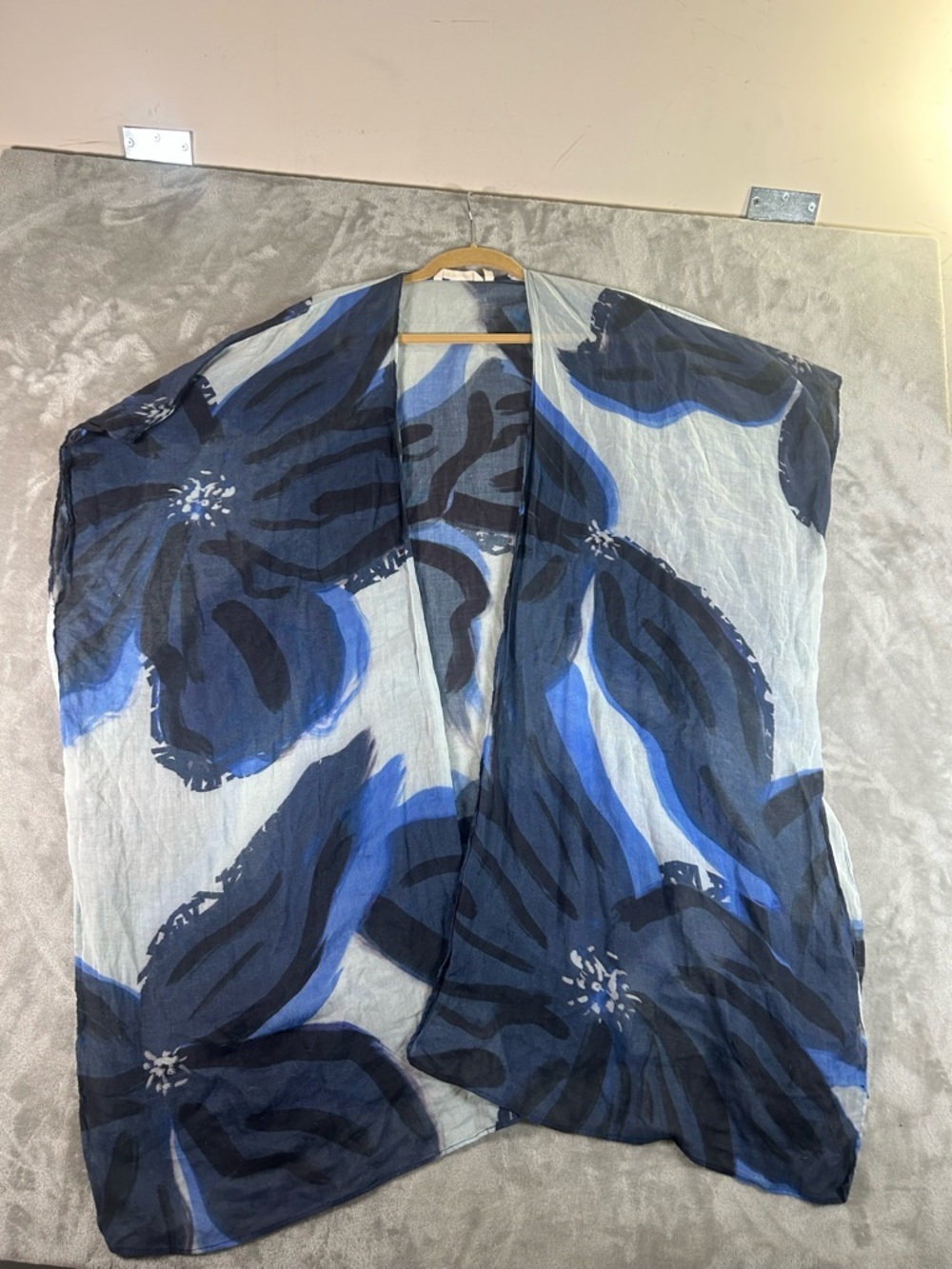 Soft Surroundings Blue and Gray Tie-Dye swim cover